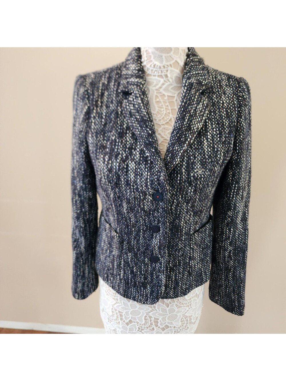 SCAPA Sports Royal member polo team tweed blazer jacket navy white 42